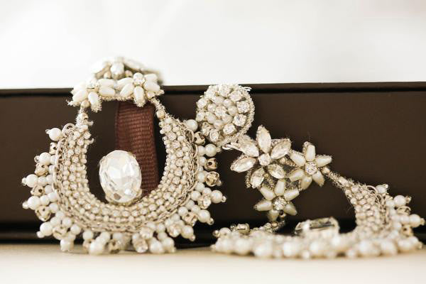 Wedding Earrings with Pearls and Rhinestones - Style E10