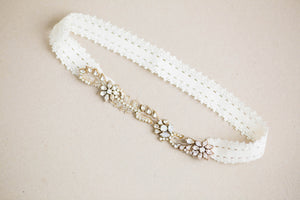 Floral bridal garter