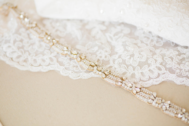 bridal belts and sashes in gold
