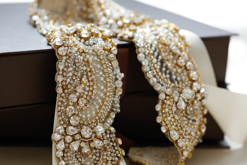 Gold bridal belts and sashes shop