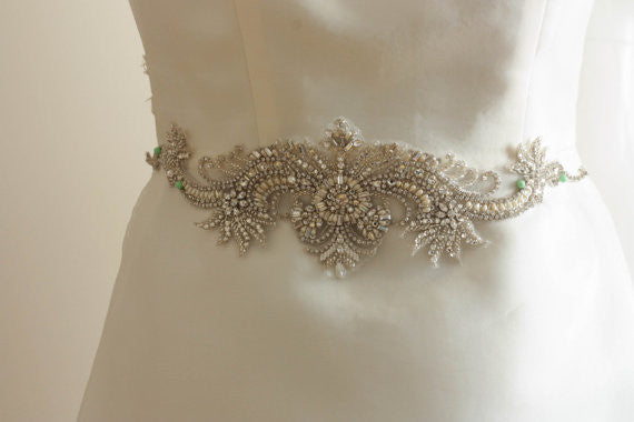 designer bridal dress sash  - mali