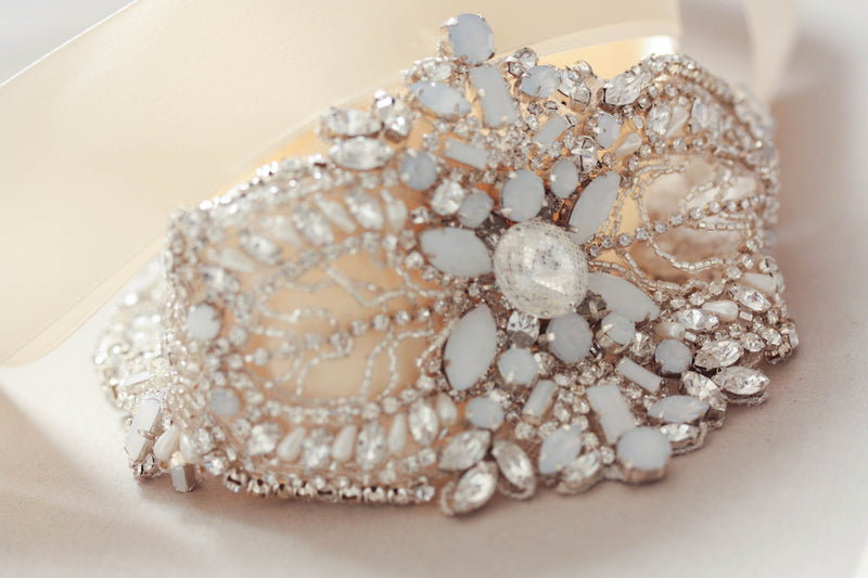 Bridal sashes and belts, Opal Bridal Belt, Millieicaro