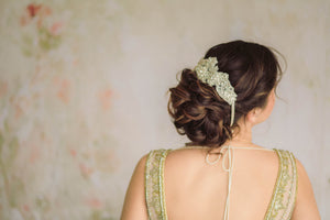 bridal hair bun wrap