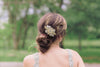 Gold and silver bridal hair comb - Style R49