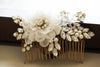 gold bridal hair accessories - H37