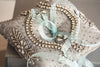 Beaded ring bearer pillow