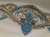 Couture bridal veil in blue