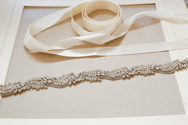 narrow bridal sash - S37