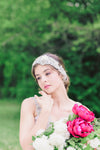 Bridal headband on tulle fabric - Style H47