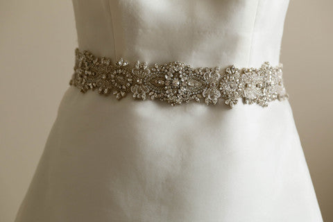 bridal beaded sash - S47