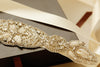 Beaded bridal dress sash - cedro