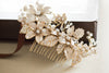 Gold bridal hair comb - Style H31  (1 qty ready to ship)