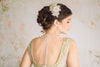 Bridal headpiece gold and offwhite - Style H33