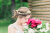 Gold and opal bridal hairpiece - Style H42