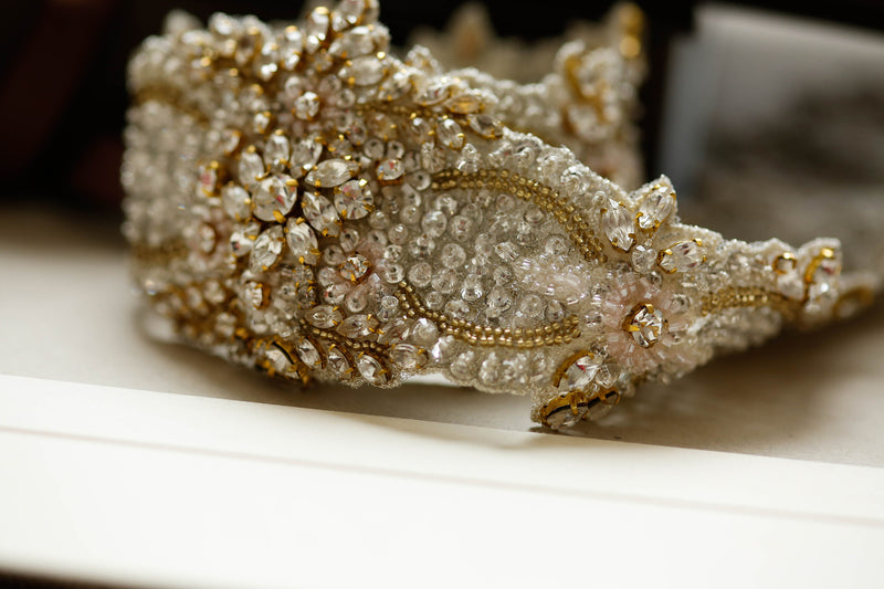 millieicaro bridal dress sash in gold - S49