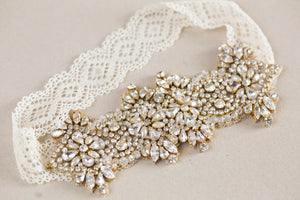 gold wedding garters