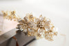 gold bridal headband - H30