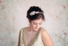 Hand wired gold and ivory bridal headband  - Style H30 (Ready to ship)