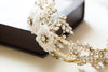 gold crystal bridal hair pieces - H35