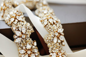 Gold bridal sash - S38