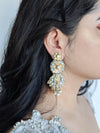 gold crystal bridal earrings