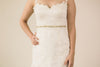 Narrow gold bridal sash