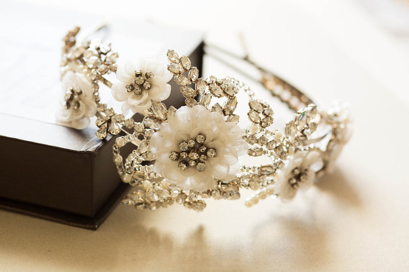 designer crystal headband - H37