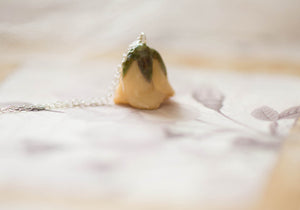 Unique gifts for her - Ivory rose bud necklace