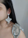 large drop bridal earrings