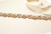 gold swarovski bridal sash - S38