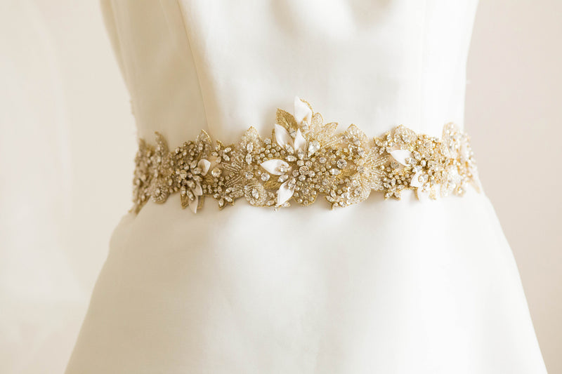 Gold beaded belt cheap