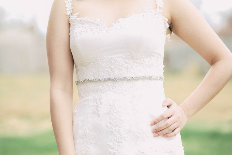 embroidered bridal dress belts and sashes