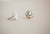 Gold and opal bridal earrings - Style R19