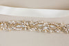 Designer bridal dress belts and sashes in gold tones