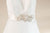Ivory and offwhite beaded bridal sash - Style sash R25 (Ready to ship)