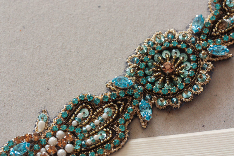 Blue sales wedding belt