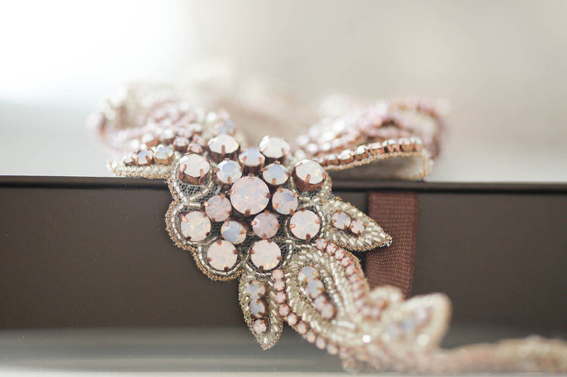 rose gold bridal accessories