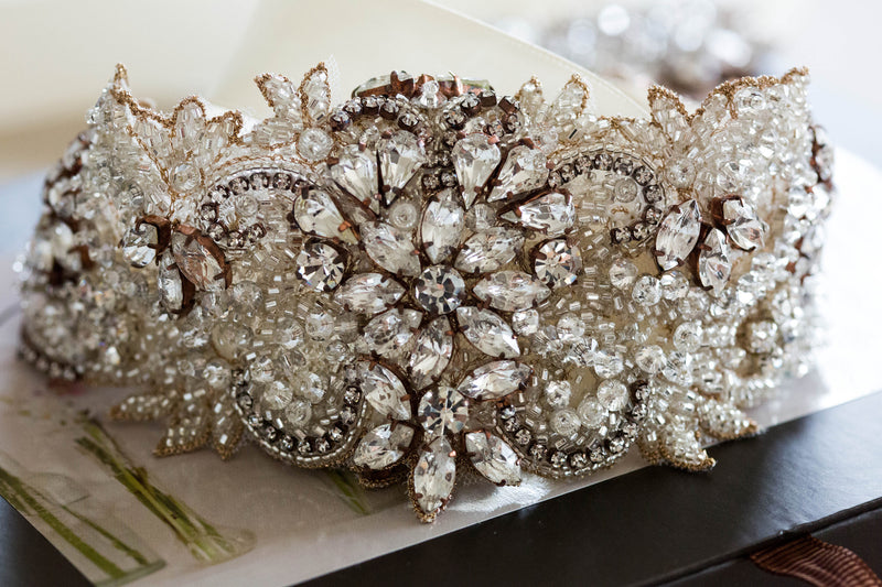 Rosegold and silver bridal belt - Style S57 Rosegold and silver bridal belt - Style S57