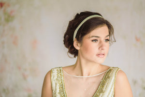 narrow bridal headband