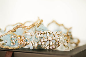 blue wedding garter