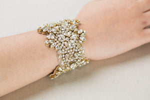Swarovski and pearls beads bracelet - Style Viva Gold