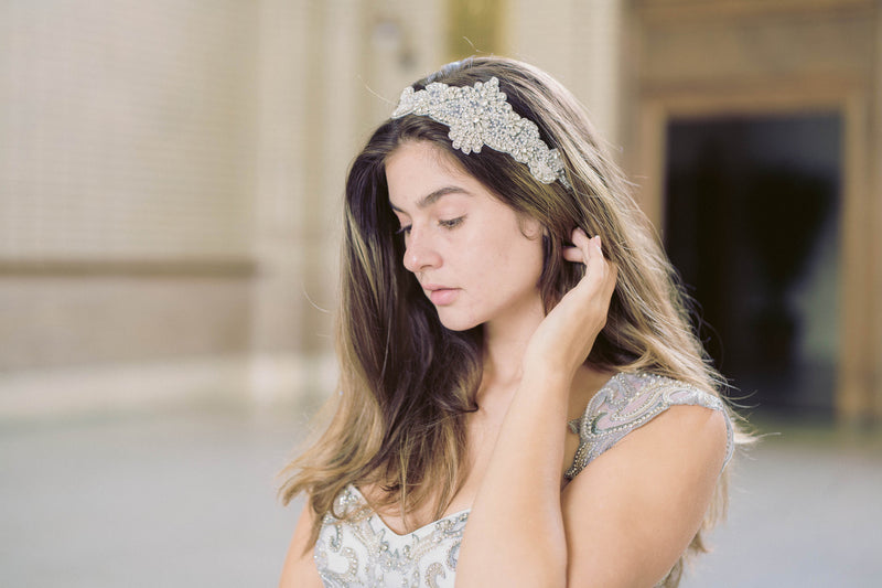 bridal headband - loretta