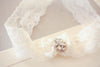 Seed bead and swarovski bridal garter set - Style R38