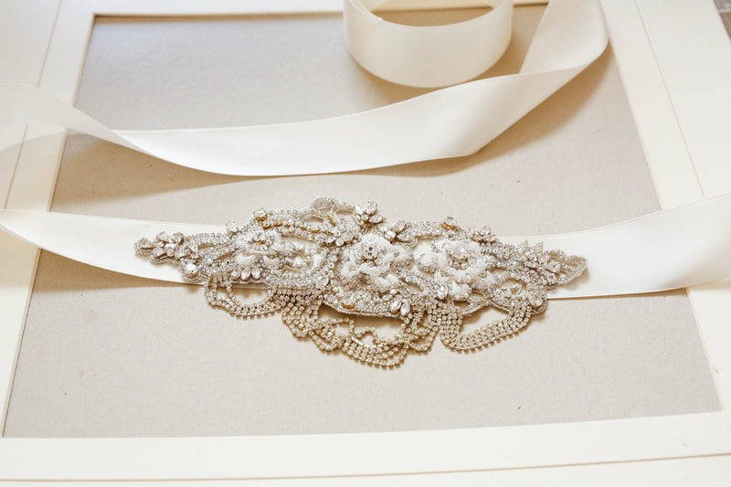 Vintage inspired bridal sash - Style S33