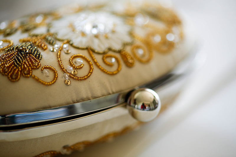 beaded bridal clutch - ct03
