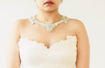 Wedding Statement Necklace | Bridal Fashion Jewelry - Style R110