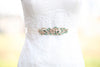Emerald green and gold wedding belts and sashes