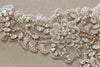 Bridal crystal belt - viola pink