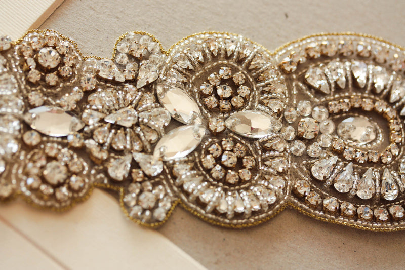 Millieicaro bridal sashes and belts - voglia gold